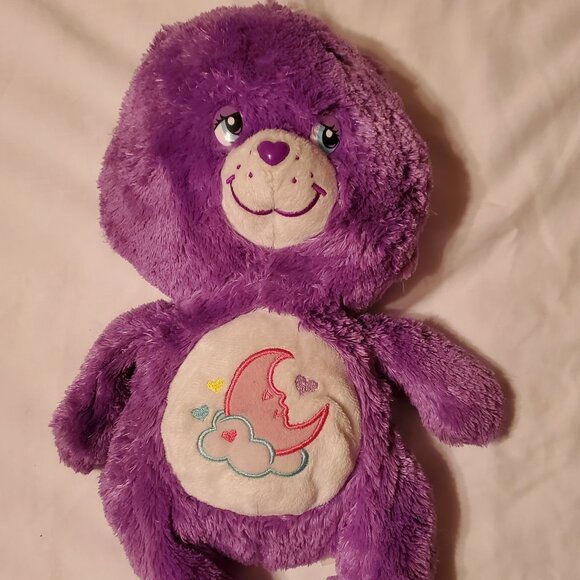 Rare! Care Bear 2006 Sweet Dreams Fluffy Floppy Fuzzy 12" Purple Plush. - Picture 1 of 4
